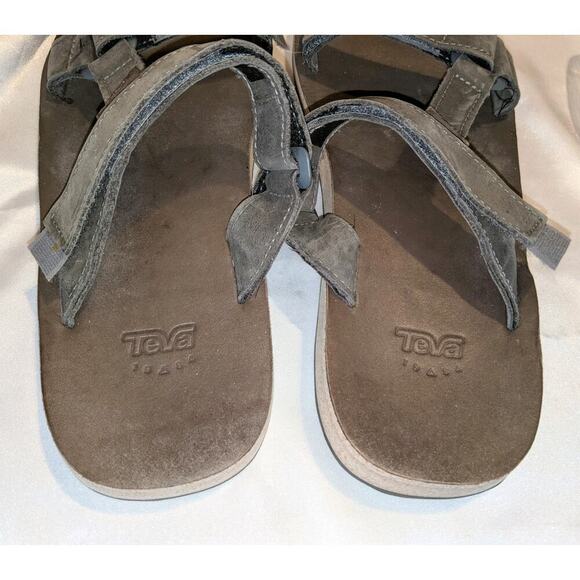 Teva Original Universal Slide Sandals Mens Size 11.5 Hook & Loop Olive / Gray - Picture 8 of 8